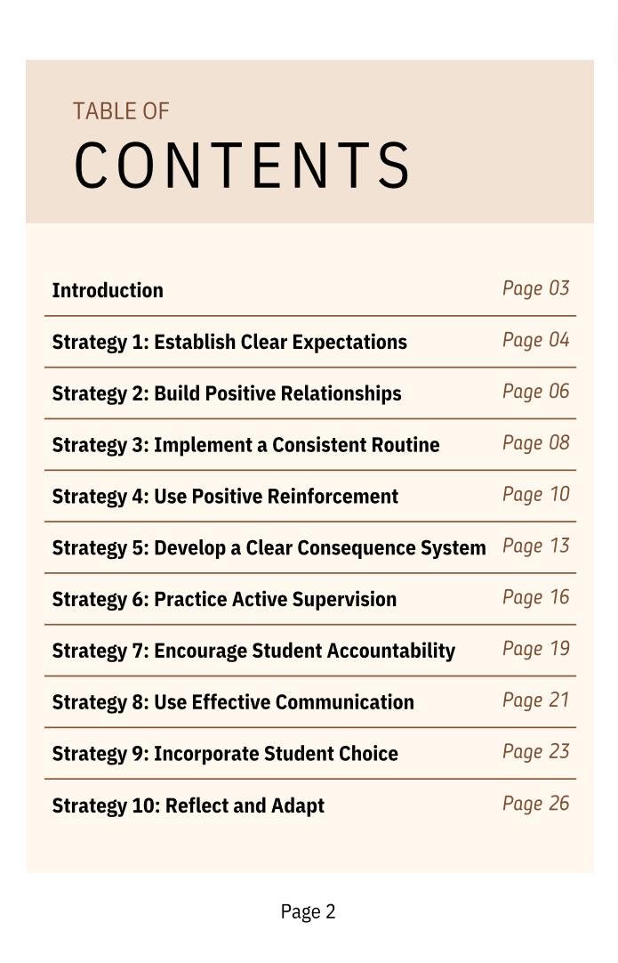 Top 10 Classroom Management Strategies - Etsy