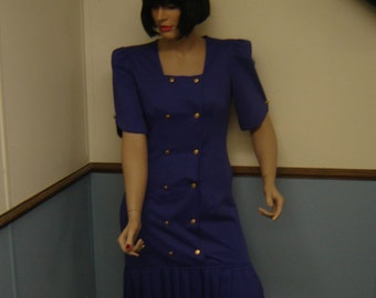 Vintage 1980s Violet Dress Size 9/10