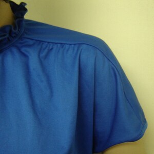 1960s Plus Size Vintage Blue Blouse Size 16 image 3