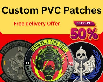 Custom PVC Patch: 2D/3D Hook and Loop Tactical Patches