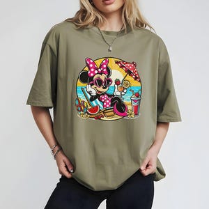 Comfort Color® Disney Mickey Beach T-Shirt, Mickey And Friends Summer T-shirt, Beach Summer Vibes Tee, Birthday Gift, Holiday Family Trip