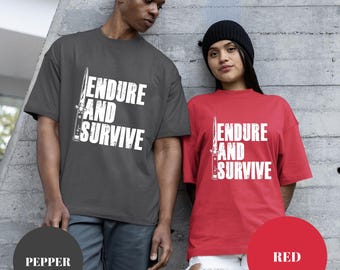 Comfort Color® Endure And Survive T-Shirt, Gaming Inspired T-Shirt, The Last Of Us Fan Shirt, Gift For Gamer, Joel And Ellie Shirt Gamer Tee