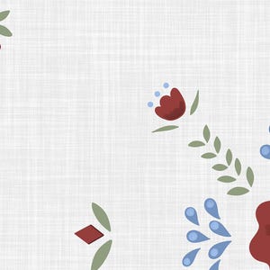 Folk art pattern scandinavian style. Size 100x70 centimeters with 200 dpi resolution. Linen background, transparent and offwhite. Detail.