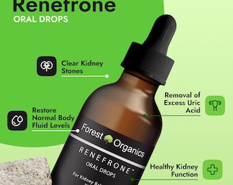 Kidney Health and Urinary Tract Support with Chanca Piedra for Optimal Kidney Function, Herbal Drops for Kidney Stone Cleanse - Renefrone