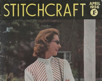Stitchcraft Magazine April 1956 32 Page PDF Instant Download Knitting Sewing Adverts