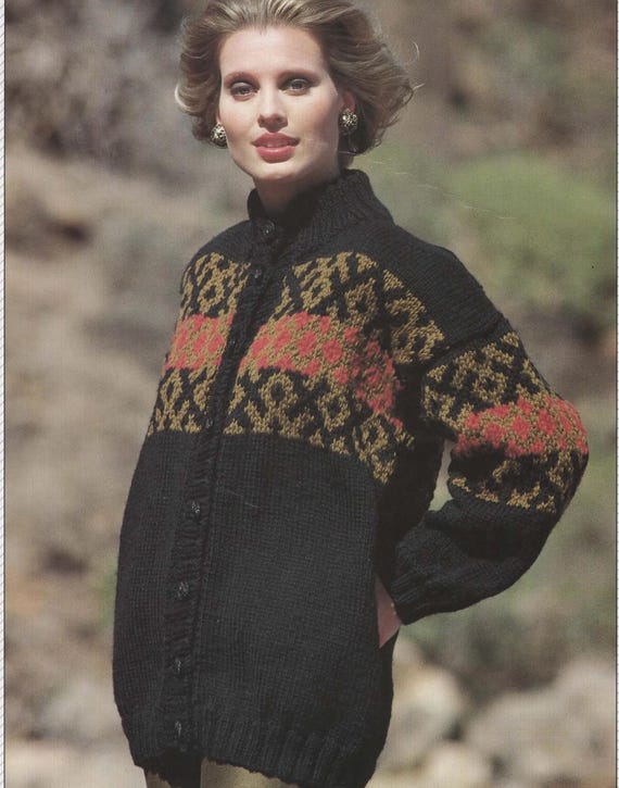 Strickmuster Strickjacke Stehkragen Damen Strickjacke Damen Lang Wolle  Damen-Strickjacke Aus Wolle