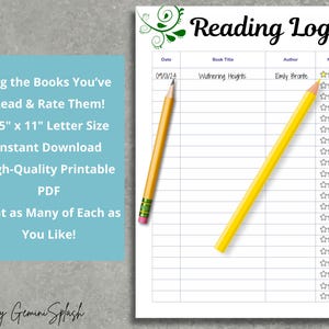 Book Tracker Printable | Reading Log Printable | Book Reading Template ...