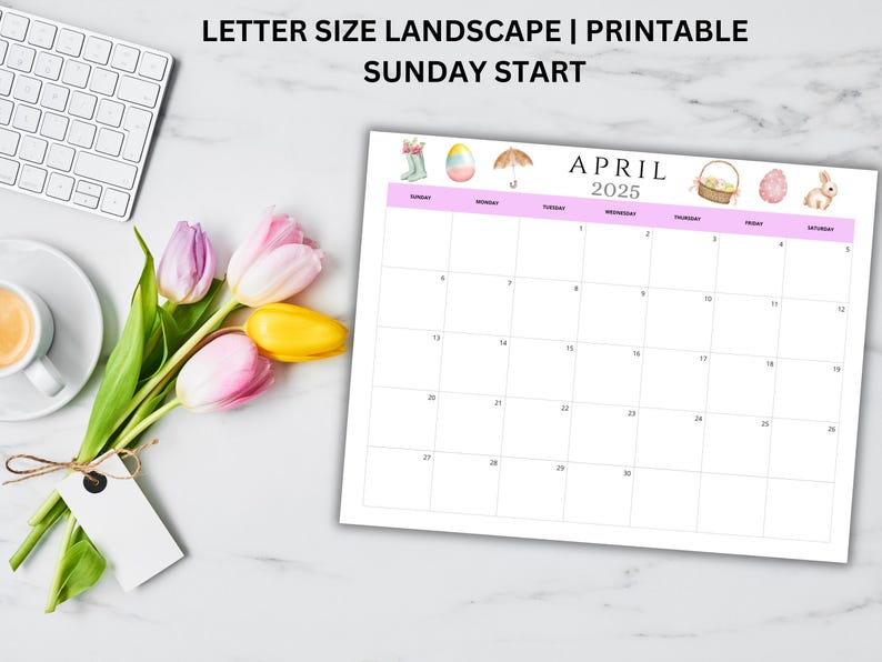 2025 Calendar Printable | Cute Calendar Planner | Monthly Planner ...