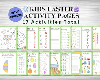 Libro de actividades de Pascua para niños: Páginas para aprender y colorear (PDF)