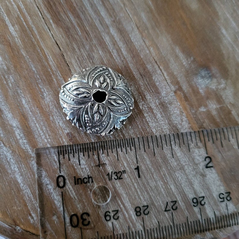 reclaimed fine silver delicate four leaf design strawberry cap for use on your own strawberry creation image 2