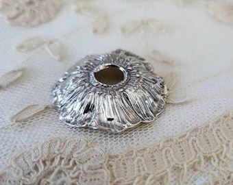 reclaimed fine silver - delicate flower blossom - strawberry cap for use on your own strawberry creation