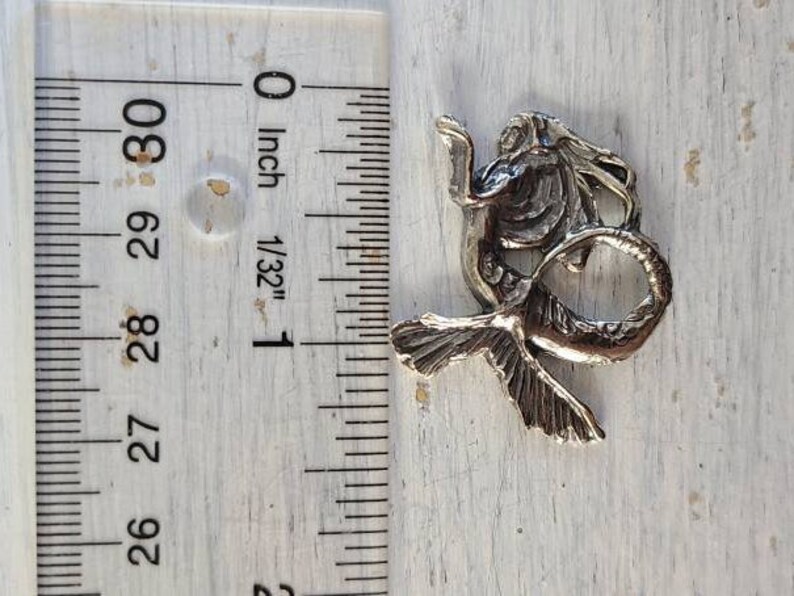 reclaimed fine silver rare earth magnet sea maiden needleminder image 5