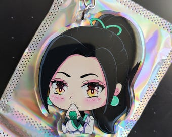 Sage valo agent keychain/charm 2.5inch acryl and epoxy
