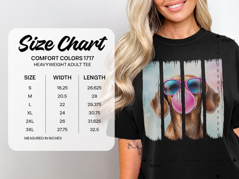Funny Dachshund Weenie Dog Shirt, Comfort Colors® Doxie Dog Blowing Bubblegum T-Shirt, Weenie Mom TShirt, Cute Doxie Crewneck Dog Mom Gift Black