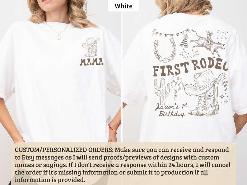 Mama First Rodeo Shirt, Western Birthday Shirt, Cowboy Hats and Boots Graphic Tee, Family Matching Rodeo T-Shirts