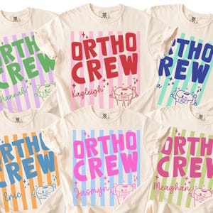 Custom Ortho Squad Shirts, Orthodontic T-Shirt, Personalized Orthodontist Tees, Dental Assistant TShirt