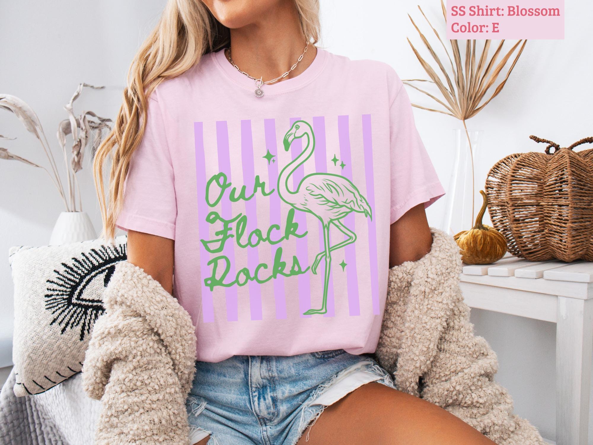 Our Flck Rocks Custom Our Flock Rocks Flamingo T-shirt, Unisex Summer Family Shirts ...