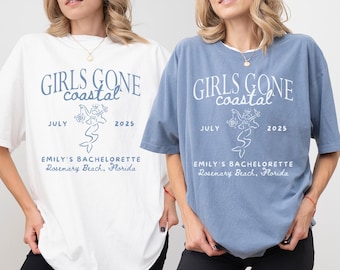 Custom Beach Bachelorette Party Shirt, Custom Bachelorette Shirts, Personalized Girls Trip Shirt, Beach Bride Shirt, Girls Weekend TShirts