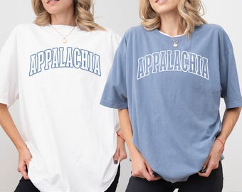 Comfort Colors© Appalachia Shirt, Appalachia Collegiate Crewneck, Varsity Women's Appalachian Trail TShirt, Custom Appalachia Tee for Woman