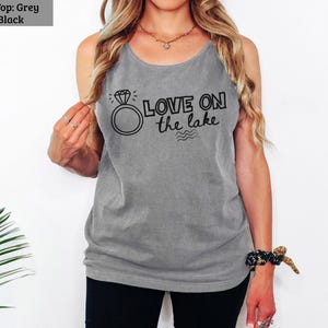 Love on the Lake Design, Engagement Ring Graphic, Lake Life Vacation, Bridal Shower Gift, Bachelorette Party, Summer Getaway, Couples