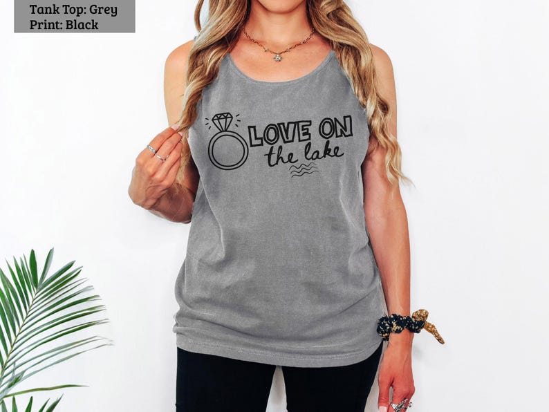Love on the Lake Design, Engagement Ring Graphic, Lake Life Vacation, Bridal Shower Gift, Bachelorette Party, Summer Getaway, Couples