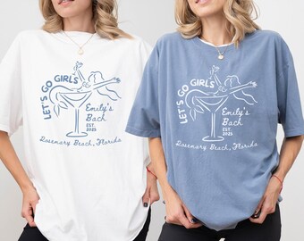 Custom Beach Bachelorette Party Shirt, Custom Bachelorette Shirts, Personalized Girls Trip Shirt, Beach Bride Shirt, Girls Weekend TShirts