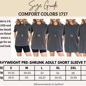 Comfort Colors 1717 Size Guide, T-Shirt Measurement Chart, all products (), Short Sleeve Tee S M L XL 2XL 3XL Digital

Comfort Colors
