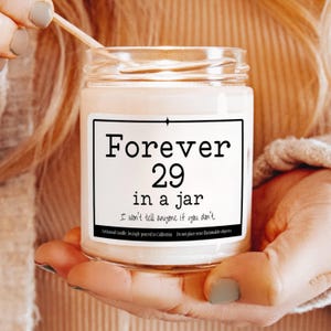 Funny 30th Birthday Candle, 30 Year Old Gift from Friend, Forever 29 Candle for Turning 30 Gift for Her, Funny Candle Gift for 30 Year Old