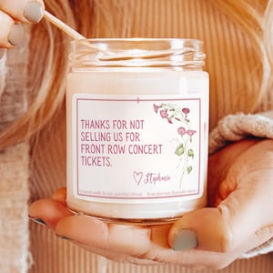 Funny Mother&#39;s Day Gift for Music Loving Mom, Personalized Mother&#39;s Day Candle from Children, Gift from Son or Daughter for Mom Birthday