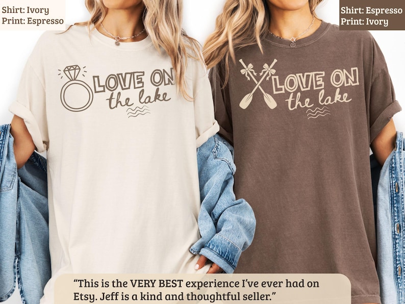 Love on the Lake Shirt, Lake Life Engagement Ring, Lake Wedding Paddles, Lake Bride Bachelorette Party, Summer Lake Vacation Gift
Love on