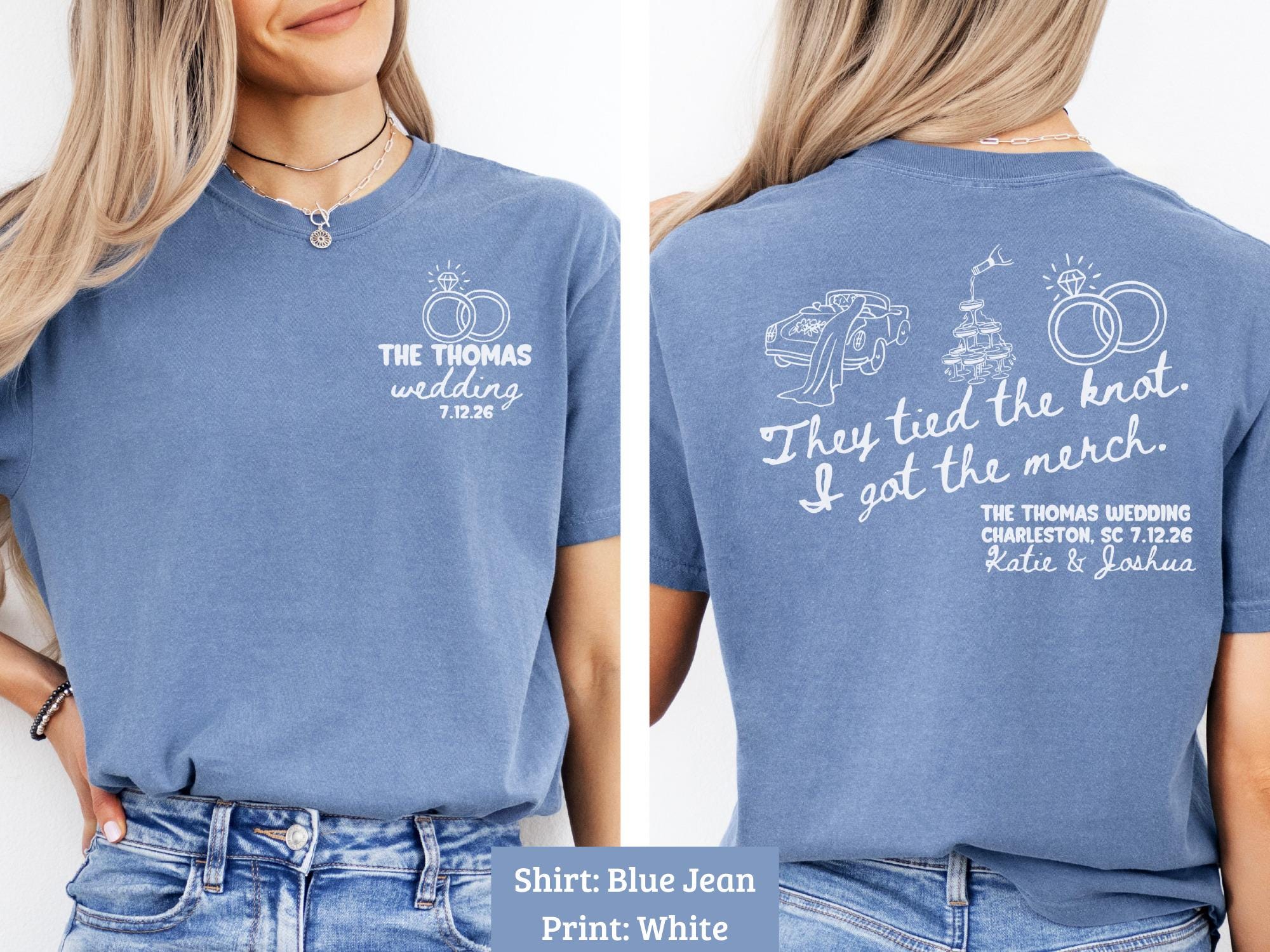 Wedding Merch Examples Custom Wedding Toss Shirts, Comfort Colors Wedding Day Tshirt Favors ...