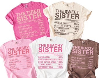 Funny Sister Trip Shirts, Comfort Colors Sisters Vacation T-Shirts, Custom Sisters Weekend TShirt, Matching Family Travel Tees