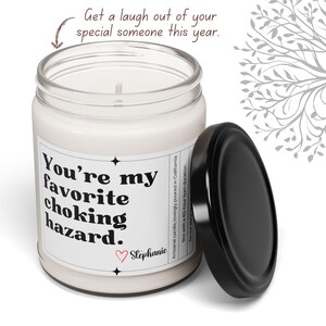 Naughty Valentine's Day Boyfriend Gift, Personalized Raunchy Valentine's Candle for Husband, Funny Valentine's Day Gift for Him, Sexy Candle image 5