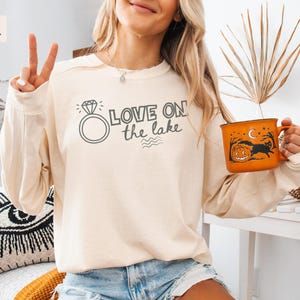 Love On The Lake Design, Engagement Ring Graphic, Future Mrs Gift, Lake Life Theme, Bachelorette Party Apparel, Lakeside Lover, all products