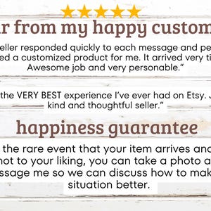 Hear from my happy customers, 5 star reviews, happiness guarantee, the very best experience, awesome job and very personable