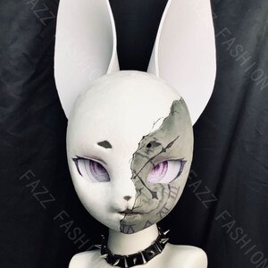 Cat/Rabbit fursuit head base,kigurumi head base with special eyebrows,fursuit ears,kigurumi Fursuit face makeup  commission,gift for friend