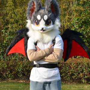 Alas de traje de piel personalizadas: alas de dragón/pájaro articuladas livianas para cosplay y fotografía (opciones de LED/brillante), ¡regalo para peludos!