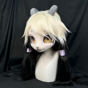 Mignon - Mouton Fursuit Head Masque Fursuit personnalisé Masque à fourrure Kigurumi Fursuit Head Cadeau pour les amateurs de Fursuit