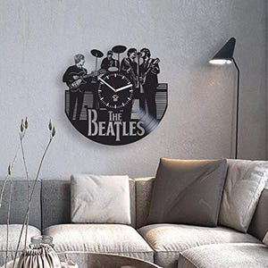 The Beatles Band, regalos de Navidad para el marido, reloj de vinilo con música, arte de pared para apartamento, decoración de banda de rock, decoración del hogar para él