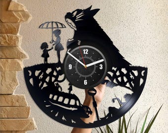 Anime Vinyl Record Clock, Birthday Gifts For Little Girls, Kids Room Decor, Cartoon Wall Art, Nursery Decoration, Anime Lover Gift Ideas