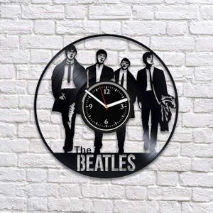 Reloj de vinilo con diseño de banda de música inglesa, regalos de Navidad para padres, decoración del hogar para la sala de estar, arte de pared de los Beatles, decoración de la cueva del hombre