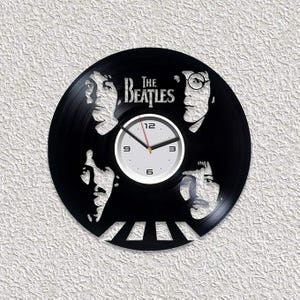 Regalo de Navidad de banda de música, reloj de vinilo, decoraciones de los Beatles, arte de pared de música rock, decoración de dormitorio, regalos para parejas