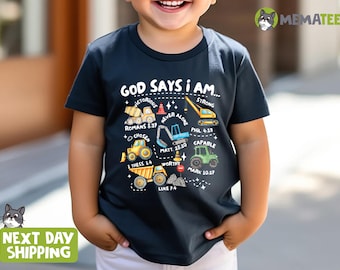 God Says I Am Shirt, Sunday School Shirt, God Says I am, Religious Kids Shirt, Gifts for Kids, Gift for Baby, Gift for Christian