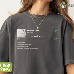 Comfort Colors® Custom Song Picture-Lyrics-Song Name-Artist Name T-Shirt, Custom Artist Name Shirt, Custom Song Name T-Shirt, Music Player