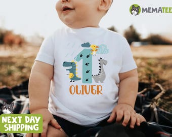 Personalised Dinosaur Birthday T-Shirt, Boys Birthday Dinosaur tshirt, Dino shirt, Toddler Dinosaur shirt, Toddler Dinosaur, Gift For Kids