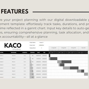 Project Management Gannt Chart Template Google Sheet Etsy Project Management Gannt Chart Template Google Sheet Etsy