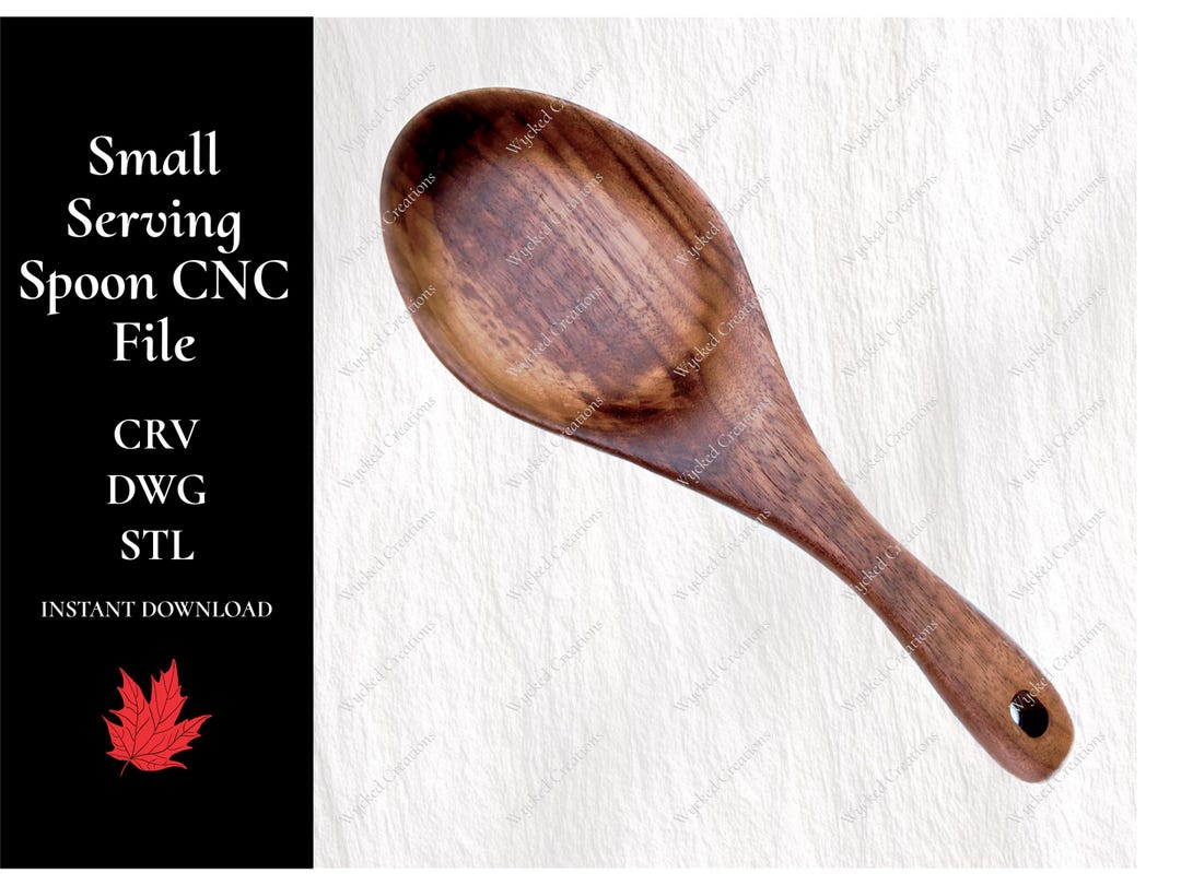 CNC Router File for Small Serving Spoon, Personal Use - Etsy