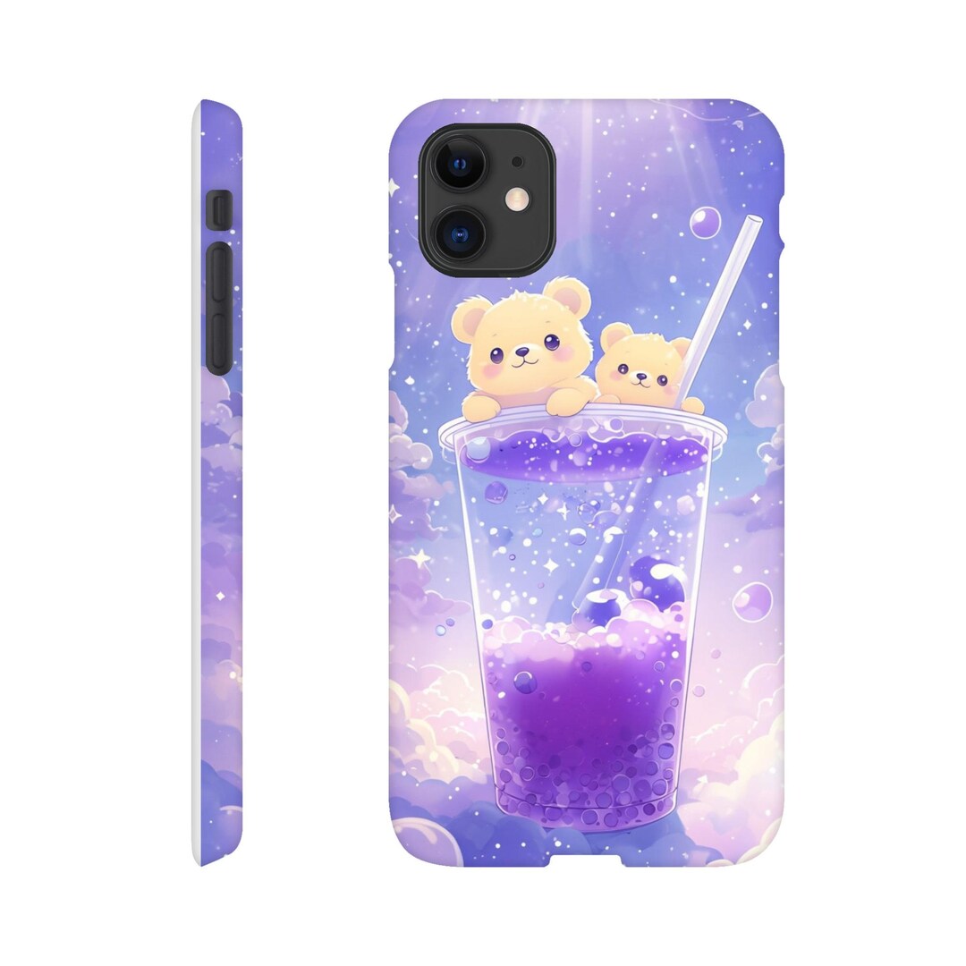 Boba Bubble Tea Teddy Bear Ultra Slim Phone Case Sleek, Lightweight ...