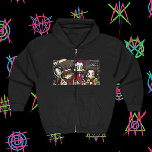 Mindless self indulgence Zip Up Hoodie - Unisex Msi Electropunk Band Long Sleeved shirt - 2000's Band Tshirt Scene Emo - Hot Topic Vintage