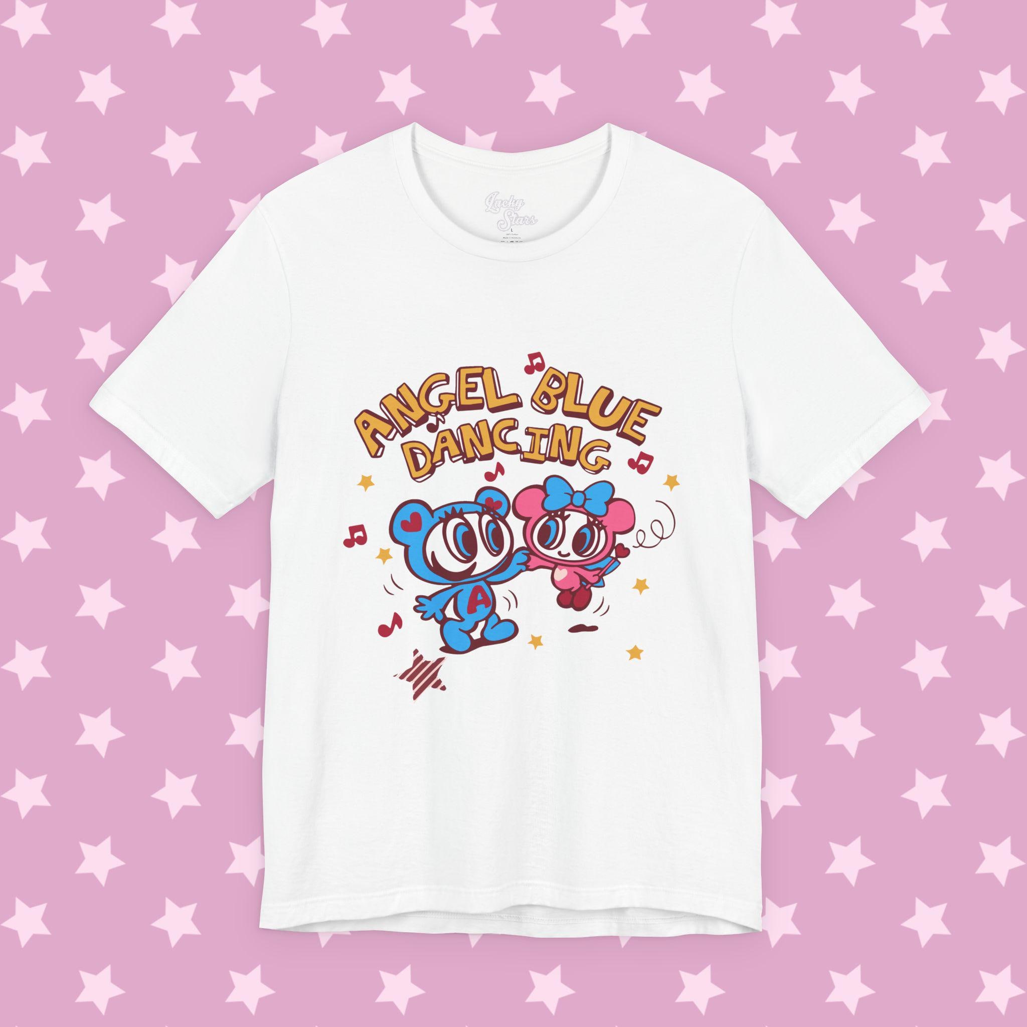Angel Blue Dancing Tee - Y2K Kawaiicore Cutecore Shirt - Pinkcore